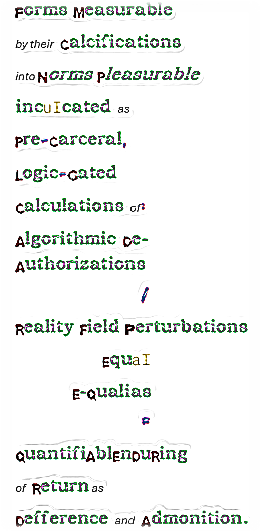 High-resolution white-field version of the Forms measurable poem
